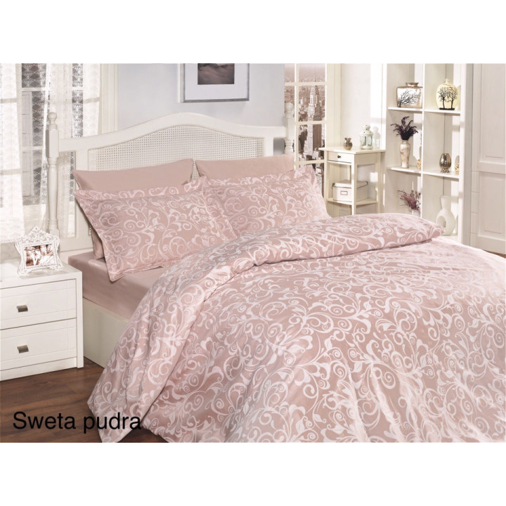 Комплект постельного белья First Choice Satin Sweta Pudra Евро