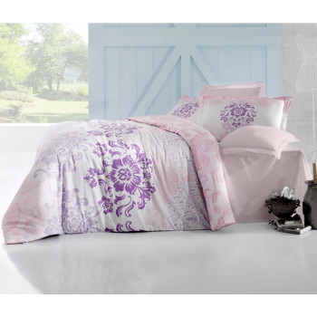Комплект сатинового постельного белья Ilma Pembe Двуспальный (m012063)