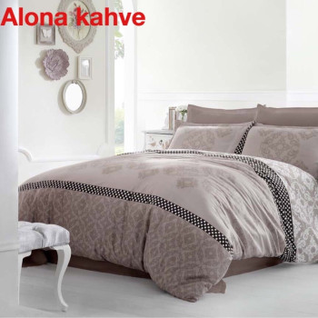 Семейный комплект постельного белья Altinbasak Alona kahve (m012084)