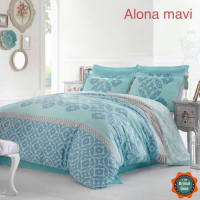 Семейный комплект постельного белья Altinbasak Alona mavi (m012078)