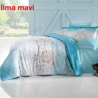 Семейный комплект постельного белья Altinbasak Ilma mavi (m012089)