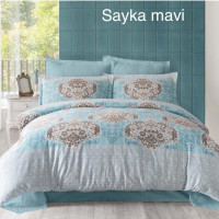 Семейный комплект постельного белья Altinbasak Sayka mavi (m012091)
