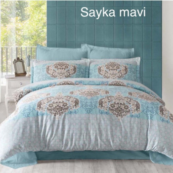 Семейный комплект постельного белья Altinbasak Sayka mavi (m012091)