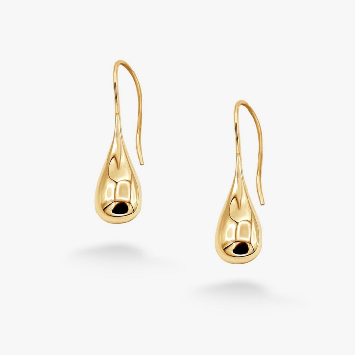 Серебряные Серьги Капля gold SE