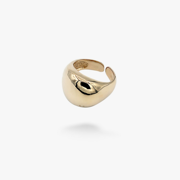 Серебряное кольцо Капля gold разъемное