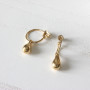 Серебряные Серьги Невесомые капельки gold  - фото 6