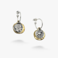 Серебряные Серьги Афина gold