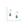 Серебряные Серьги Мерцание dark aquamarine  - фото 3