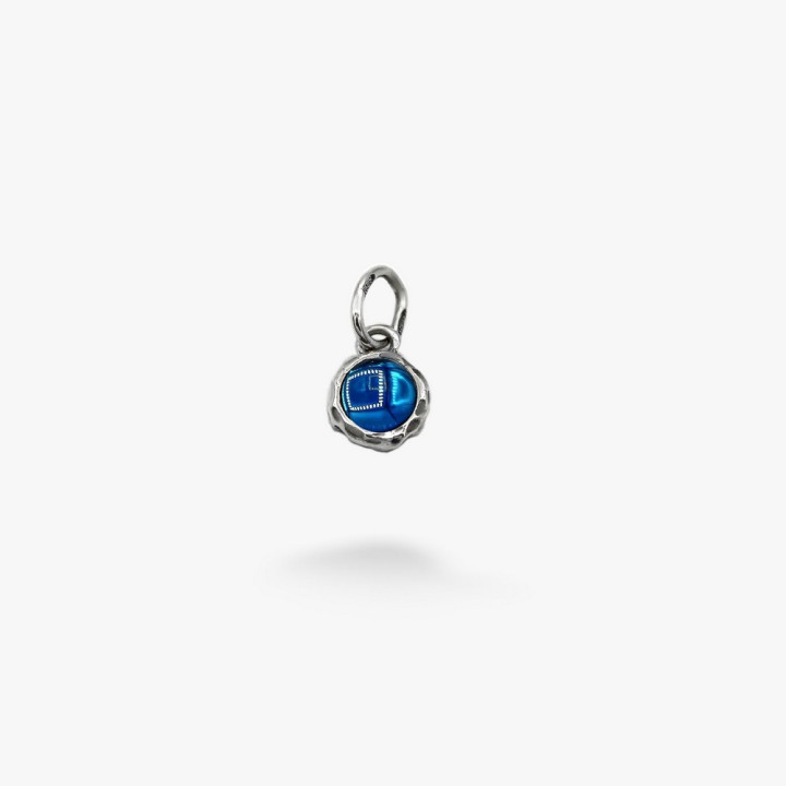 Серебряный Кулон Цефеида dark aquamarine