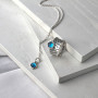 Серебряный Кулон Цефеида dark aquamarine  - фото 4