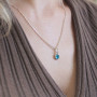 Серебряный Кулон Цефеида dark aquamarine  - фото 5