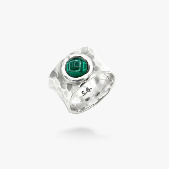 Срібна каблучка Цефеїду emerald 8мм