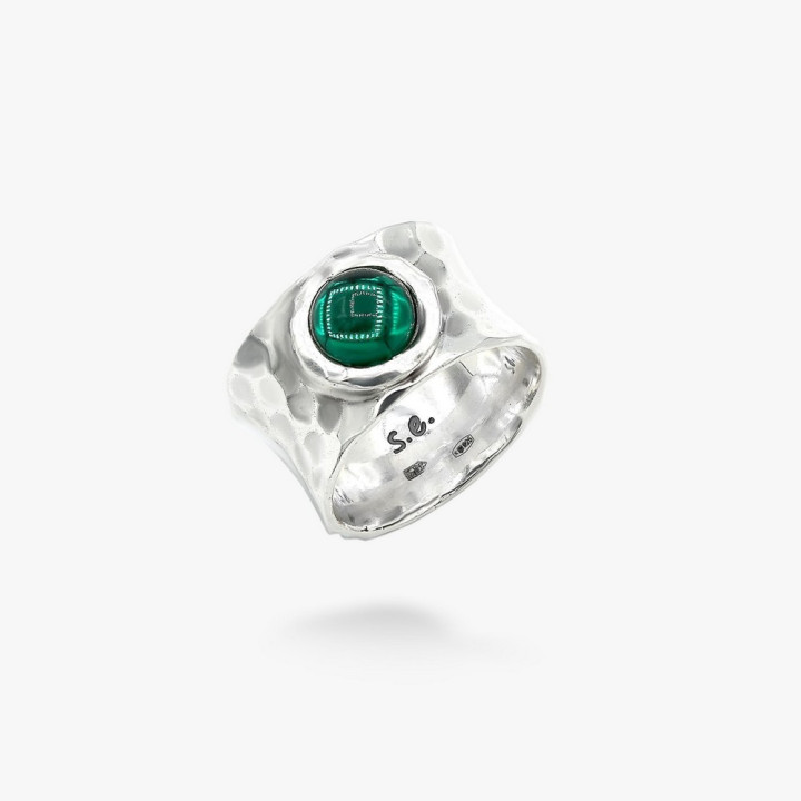 Серебряное кольцо Цефеида emerald 8мм