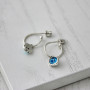 Серебряные Серьги Цефеида dark aquamarine  - фото 5