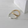 Серебряное кольцо Материя gold  - фото 4