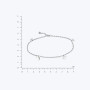Серебряный Браслет на ногу Любовь Rhodium  - фото 2