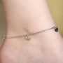 Серебряный Браслет на ногу Любовь Rhodium  - фото 4