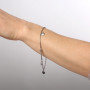 Серебряный Браслет на ногу Любовь Rhodium  - фото 6