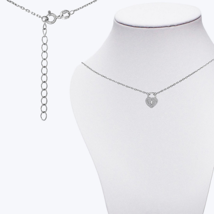 Серебряное Колье Тайна Rhodium