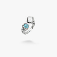 Срібна каблучка Ліриди Aqua Bohemia