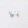 Серебряный Кулон Лириды Dark Aquamarine  - фото 4