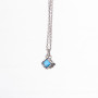 Серебряный Кулон Лириды Dark Aquamarine  - фото 5