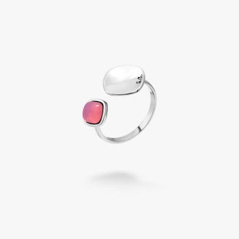 Срібна каблучка Відображення Rose Opal