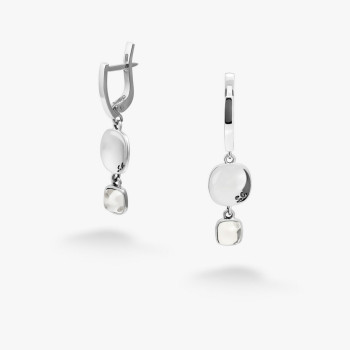 Серебряные Серьги Отражение Crystal