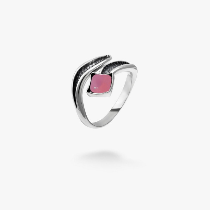 Серебряное кольцо Вербочка Rose Opal