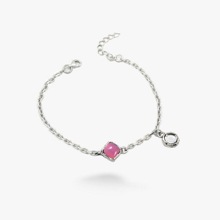 Серебряный Браслет Лириды Rose Opal (2 элемента)