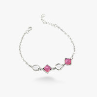 Серебряный Браслет Лириды Rose Opal (4 элемента)