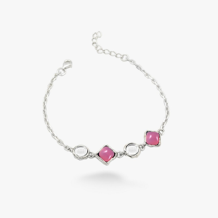 Серебряный Браслет Лириды Rose Opal (4 элемента)