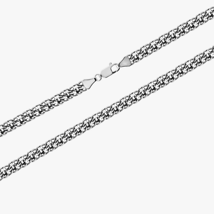 Серебряная Цепь Бисмарк 55 см