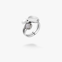 Серебряное кольцо Отражение. Trinity Gray Crystal