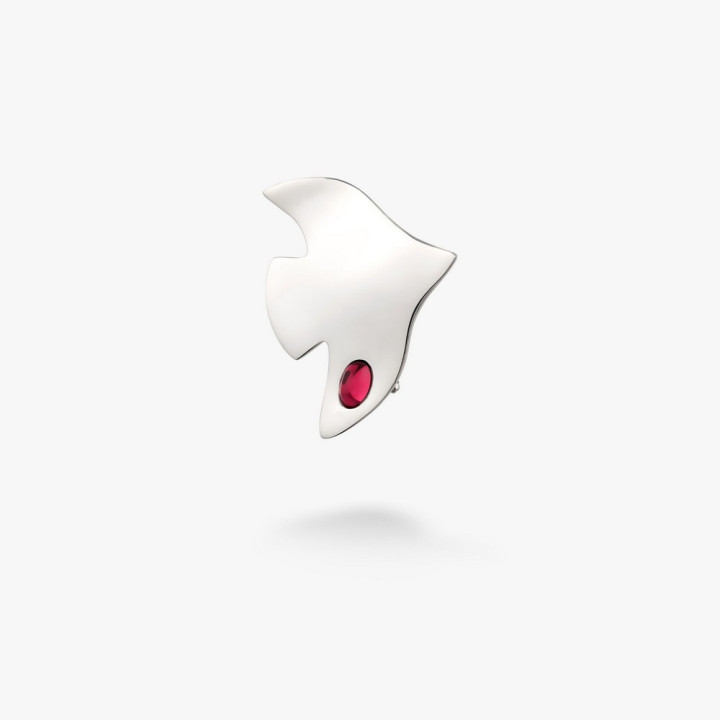 Серебряная Брошь Благовещение Fuchsia