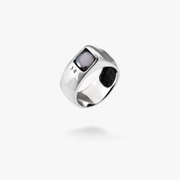 Срібна каблучка Мерехтіння зірок Gray Crystal