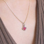 Серебряный Кулон Лириды Rose Opal  - фото 4