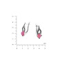 Серебряные Серьги Листочек Вербочки Rose Opal  - фото 3