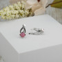 Серебряные Серьги Листочек Вербочки Rose Opal  - фото 4