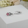 Серебряные Серьги Листочек Вербочки Rose Opal  - фото 5