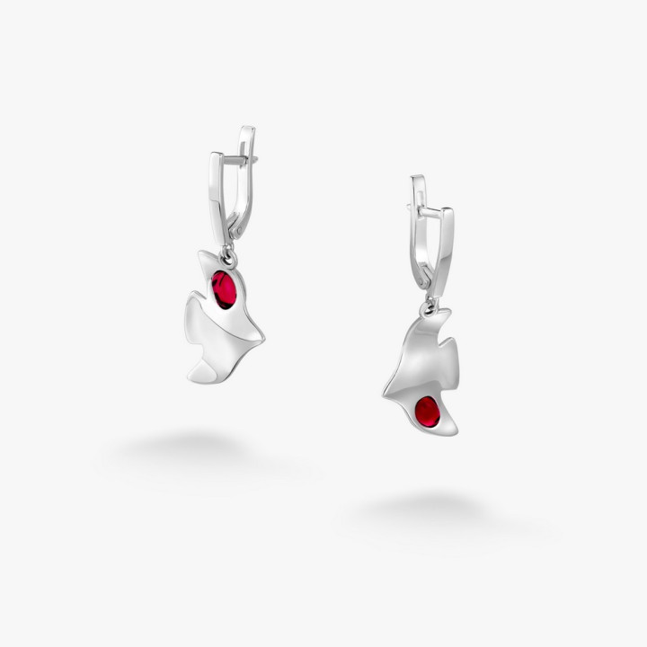Серебряные Серьги Благовещение Fuchsia