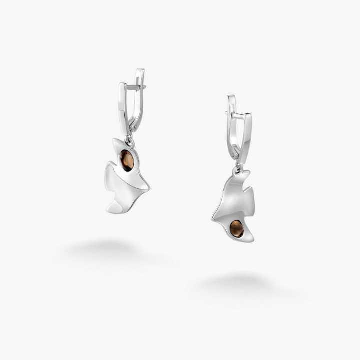 Серебряные Серьги Благовещение Black Diamond