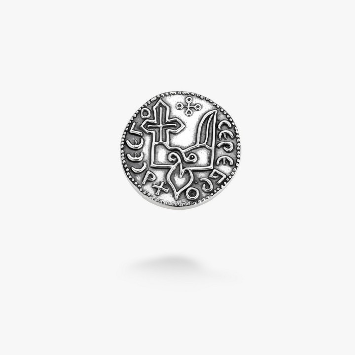 Серебряная Брошь значок Серебряник Святополка