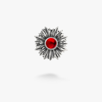 Серебряная Брошь значок Подсолнух Light Siam