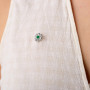 Серебряная Брошь значок Подсолнух Emerald  - фото 4