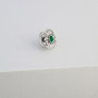 Серебряная Брошь значок Подсолнух Emerald  - фото 5