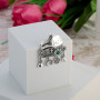 Серебряная Брошь Хатка Emerald  - фото 4