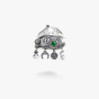 Серебряная Брошь Хатка Emerald  - фото 2