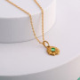 Серебряный Кулон Подсолнух Peridot Gold  - фото 4