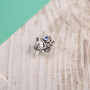 Серебряная Брошь Соловейко Light Sapphire  - фото 4